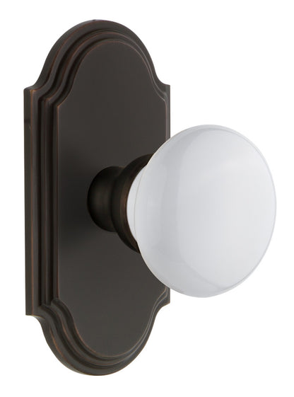 Grandeur Arc Plate with Hyde Park Knob