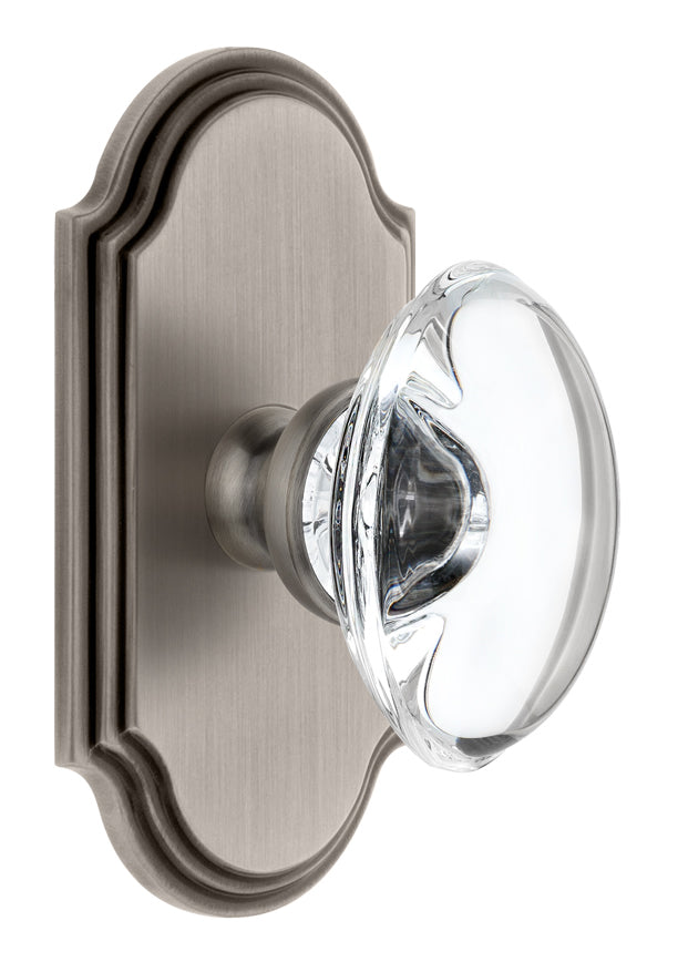 Grandeur Arc Plate with Provence Crystal Knob