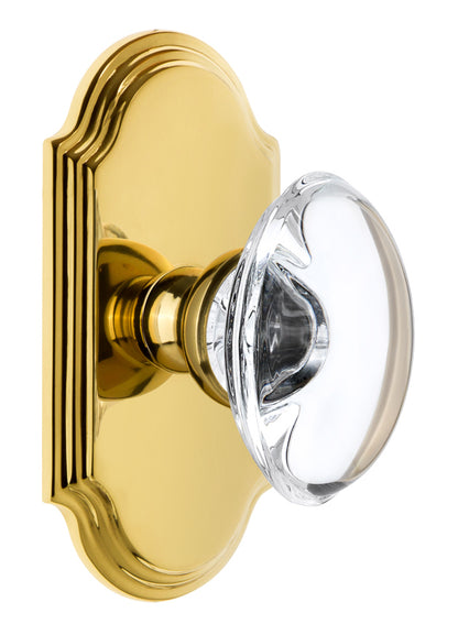 Grandeur Arc Plate with Provence Crystal Knob