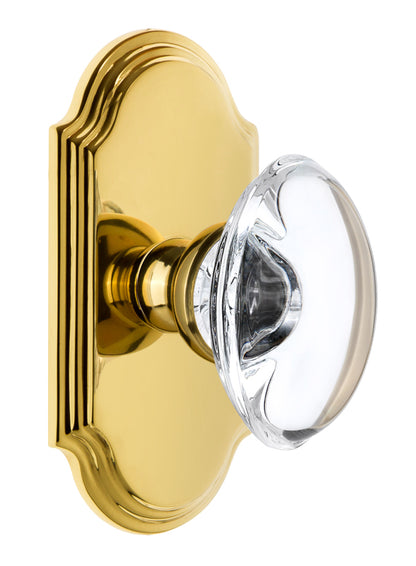 Grandeur Arc Plate with Provence Crystal Knob