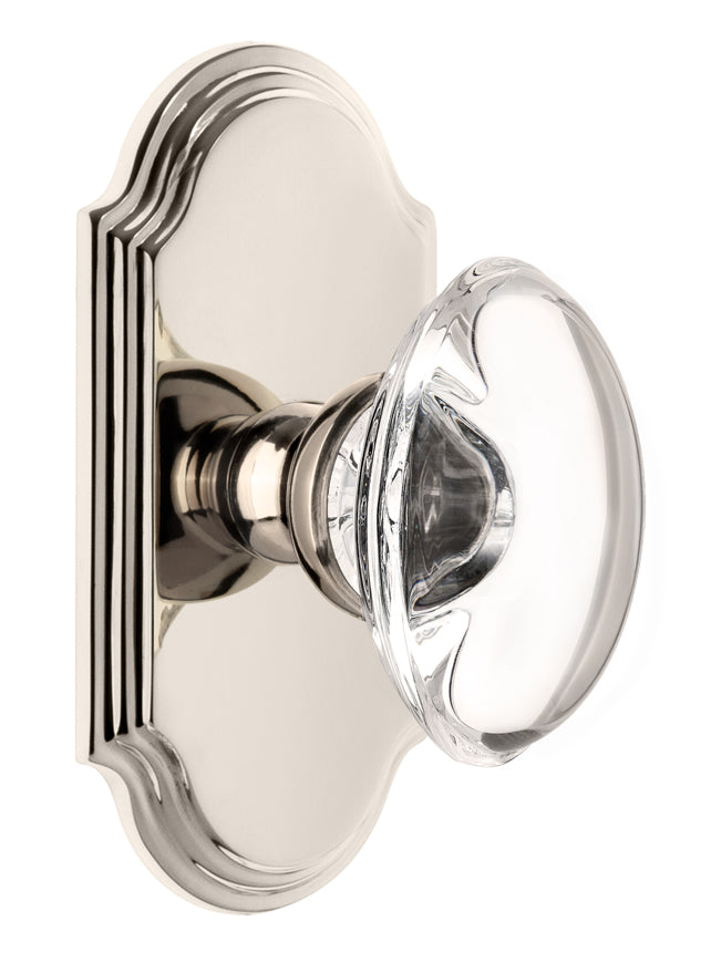 Grandeur Arc Plate with Provence Crystal Knob