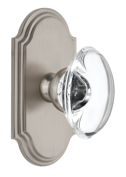 Grandeur Arc Plate with Provence Crystal Knob