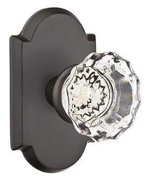 Emtek Astoria knob with Style 1 Rosette