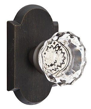 Emtek Astoria knob with Style 1 Rosette