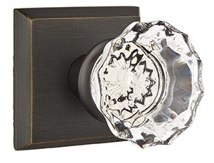 Emtek Astoria knob with Style 6 Rosette - Medium Bronze