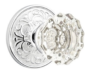 Emtek Astoria Clear Knob with Lancaster Rosette