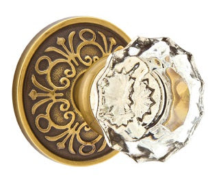 Emtek Astoria Clear Knob with Lancaster Rosette