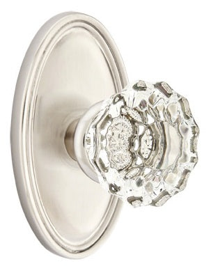 Emtek Astoria Clear Knob with Oval Rosette