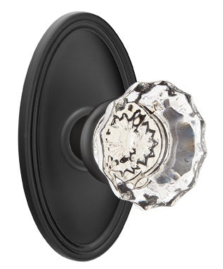 Emtek Astoria Clear Knob with Oval Rosette