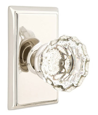 Emtek Astoria Clear Knob with Rectangular Rosette