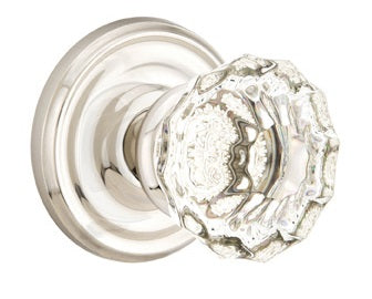 Emtek Astoria Clear Knob with Regular Rosette