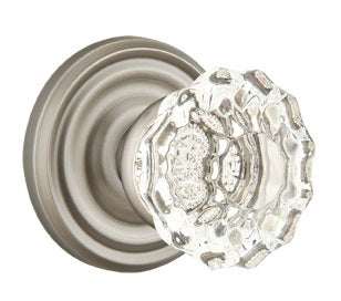 Emtek Astoria Clear Knob with Regular Rosette
