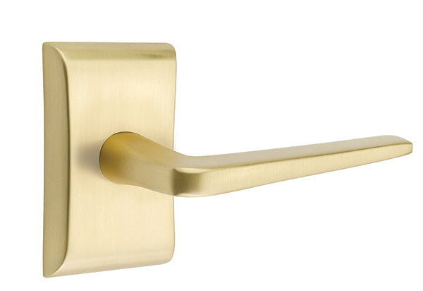 Emtek Brass Athena Lever Satin Brass-Neos Rosette
