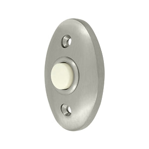 Deltana Solid Brass Standard Bell Button - Brushed Nickel