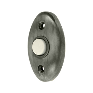 Deltana Solid Brass Standard Bell Button - Antique Nickel