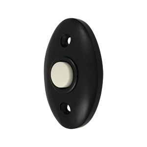 Deltana Solid Brass Standard Bell Button - Flat Black