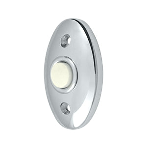 Deltana Solid Brass Standard Bell Button - Polished Chrome