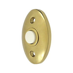 Deltana Solid Brass Standard Bell Button - Polished Brass