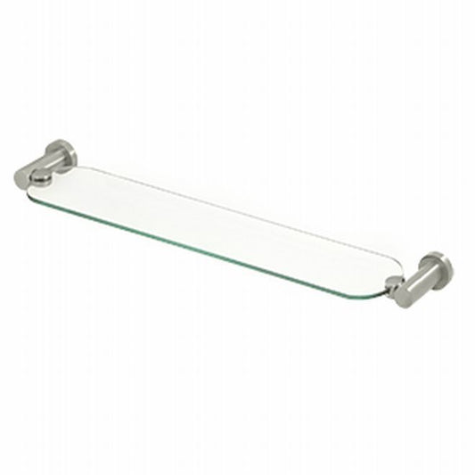 Deltana Nobe Series 20 Inch Glass Shelf - Satin Nickel