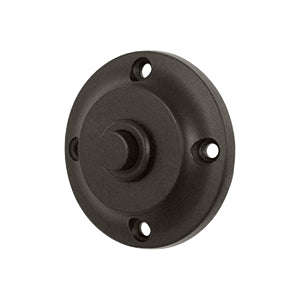 Deltana Solid Brass Round Contemporary Bell Button - Oil Rubbed Bronze