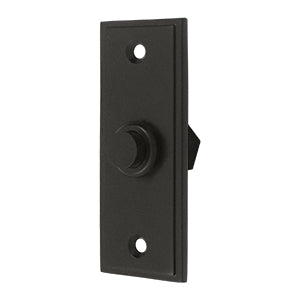 Deltana Solid Brass Rectangular Contemporary Bell Button - Oil Rubbed Bronze