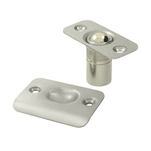 Deltana Solid Brass Ball Catch with Round Corners - Brushed Nickel