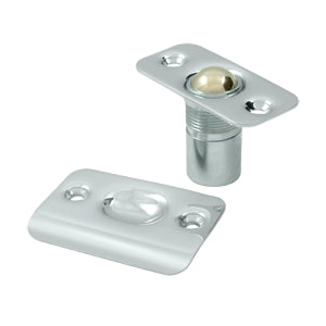 Deltana Solid Brass Ball Catch with Round Corners - Polished Chrome