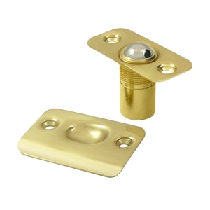 Deltana Solid Brass Ball Catch with Round Corners - Polished Brass