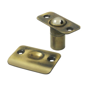 Deltana Solid Brass Ball Catch with Round Corners - Antique Brass