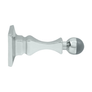 Deltana 3 1/2 Inch Baseboard Door Bumper - Polished Chrome
