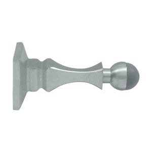 Deltana 3 1/2 Inch Baseboard Door Bumper - Brushed Chrome