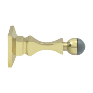 Deltana 3 1/2 Inch Baseboard Door Bumper - Polished Brass