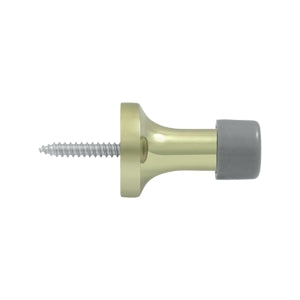 Deltana 1 3/8 Inch Baseboard Door Bumper - Polished Brass