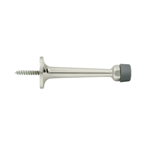 Deltana 3 1/4 Inch Baseboard Door Bumper - Polished Nickel