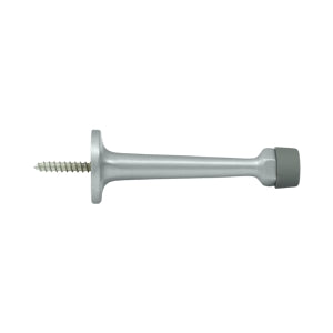 Deltana 3 1/4 Inch Baseboard Door Bumper - Brushed Chrome