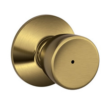 Schlage Bell Privacy Doorknob in Antique Brass 