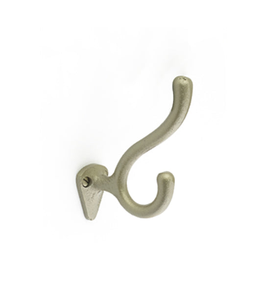 Emtek Sandcast Bronze Robe Hook Tumbled White Bronze