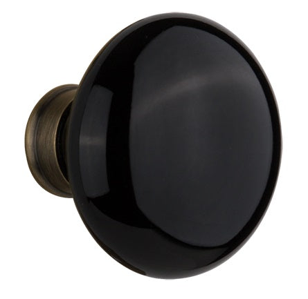 Nostalgic Warehouse Black Porcelain Knobs ONLY with Spindle