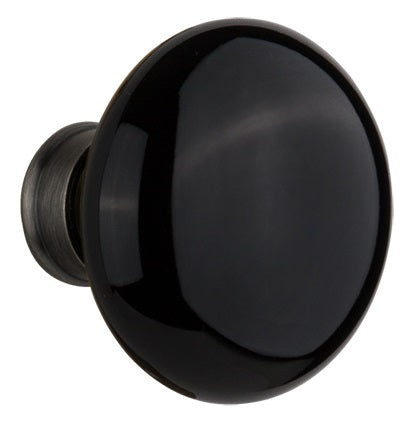 Nostalgic Warehouse Black Porcelain Knobs ONLY with Spindle