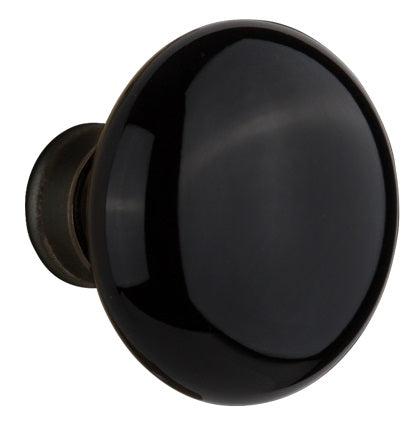Nostalgic Warehouse Black Porcelain Knobs ONLY with Spindle
