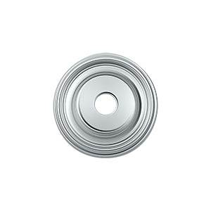 Deltana Solid Brass Base Plate For Knobs - Polished Chrome