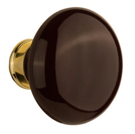 Nostalgic Warehouse Brown Porcelain Knobs ONLY with Spindle