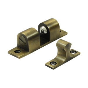 Deltana Solid Brass Ball Tension Catch - Antique Brass