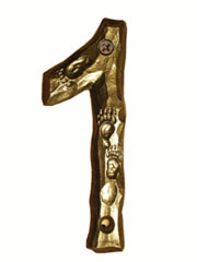 Bucksnort Solid Cast Log House Numbers