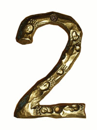 Bucksnort Solid Cast Log House Numbers