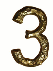 Bucksnort Solid Cast Log House Numbers