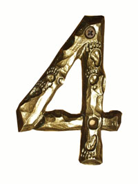 Bucksnort Solid Cast Log House Numbers