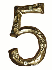 Bucksnort Solid Cast Log House Numbers