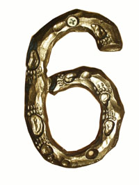 Bucksnort Solid Cast Log House Numbers