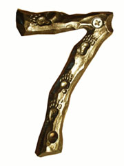 Bucksnort Solid Cast Log House Numbers